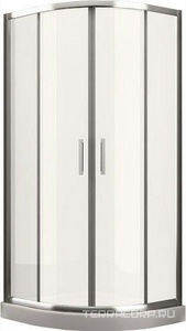 Душевое ограждение 1/4 круга, R550, 900х900хh1950мм, 2 сдвижн.двери, 2 неподв.сегмента, (стекло прозр. Easy Clean 6мм, профиль цв.хром),  ZZ Romance Collection Umea UM.R1.90.SDTG.CR СОВРЕМЕН