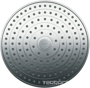 Верхний душ, лейка d240мм, c потолочным кронштейном 100мм, 2 типа струи Rain и RainAir, (цв. хром),  ZZ Hansgrohe Raindance Select S 26467000