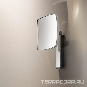Зеркало косметич.200х200мм, квадр., на кронштейне с шарниром, увелич х5, (цв.хром), iLook move ZZ Keuco ILook move 17613010000