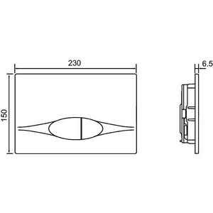 Клавиша двойного смыва для инсталляции, цвет хром Jacob Delafon Универсал E29027-CP