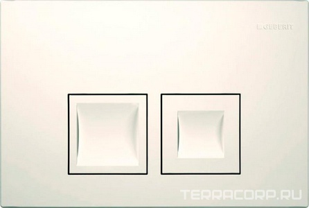 Клавиша двойного смыва "50" для инсталляции арт.458.160.00.1, цвет белый ZZ Geberit Delta 115.135.11.1