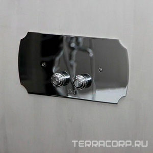 Клавиша смыва 3/6л. (установка с монтажной рамой Geberit арт. 111.300.00.5), (металл цв.хром) D&D Devon & Devon Универсал DEPLCR