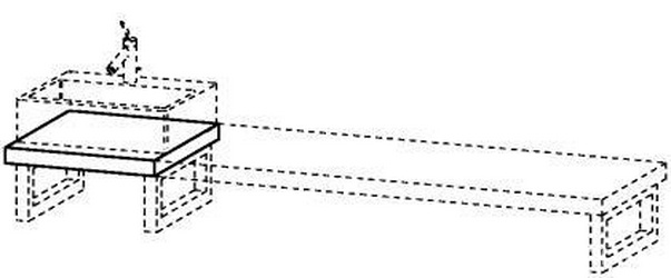 Столешница 1200х550 мм, отв.д/раковины слева. цв.белый глянец, X-Large ZZ