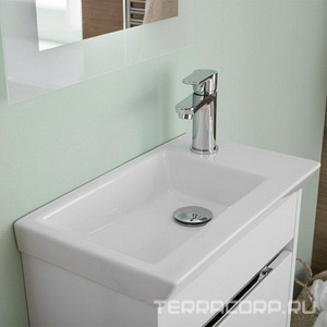 Раковина для тумбы Sanovit Isik 45 см 4045-KL, смеситель справа (без тумбы не продается) ZZ Aquanet Дувр 182339