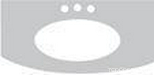 Столешница 112х59,9хh2см, с пристенной панелью, с 3 отв.д/смес., (мрамор цв.Blanc de Carrare),  ZZ Labor Legno Hermitage HETOP 113 CA 3 fori