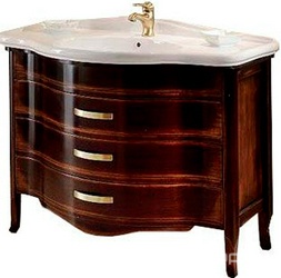 Тумба напольная 103х54хh80см, (под раковину), с тремя выдв. ящиками, (цв.Tinta moka, ручки 3шт. цв.бронза), Armony ZZ