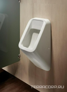 Писсуар 325хh685х305мм, подвод воды сзади из стены, выпуск в стену, без сифона (крепления в компл.) FUSION Q ZZ Hatria Fusion Q YXC3