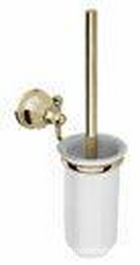 Ёрш настенный, (белая керамика антик, держатель цв.Ottone Grezzo латунь матов.),  ZZ Nicolazzi Teide 1490A OG 05