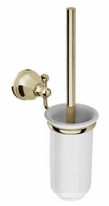 Ёрш настенный, (белая керамика антик, держатель цв.Ottone Grezzo латунь матов.),  ZZ Nicolazzi Teide 1490A OG 05