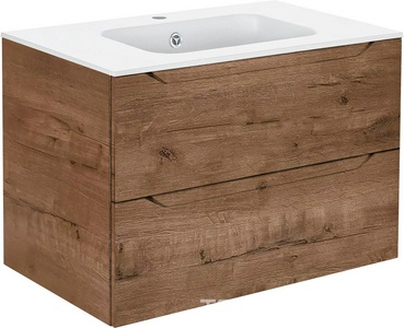 База под раковину подвесная, 2 выкатных ящика, 800x466xh550мм, без раковины, (цв.V.Oak),  ZZ Vincea Norma VMC-2N800VO