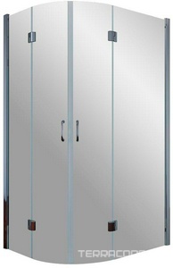 Душевое ограждение , 120*90*1900 мм, петли справа, профиль матовый хром, стекло сатин, БЕЗ поддона ZZ Vegas Glass AFS-F AFS-F 120*90 07 10 прав.