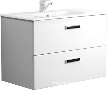 Тумба подвесная   78,5х56,5х45см, с 2 выдвиж. ящиками, Без раковины, цвет белый, крепеж в комплекте KL Roca Victoria Nord ZRU9000032