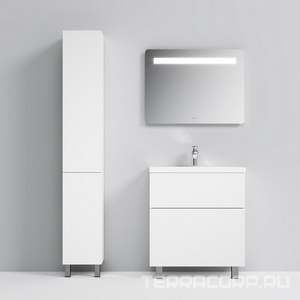 Тумба напольная  75 см, 2 ящика, БЕЗ раковины, цв.белый AMPM Gem M90FSX07522WG32