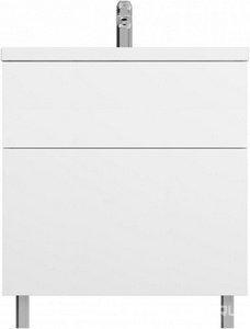 Тумба напольная  75 см, 2 ящика, БЕЗ раковины, цв.белый AMPM Gem M90FSX07522WG32