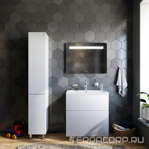 Тумба напольная  75 см, 2 ящика, БЕЗ раковины, цв.белый AMPM Gem M90FSX07522WG32