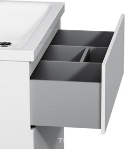 Тумба напольная  75 см, 2 ящика, БЕЗ раковины, цв.белый AMPM Gem M90FSX07522WG32