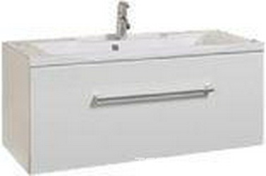 Тумба под раковину Мадрид 120 М, с одним выкатным ящиком, цвет белый ZZ