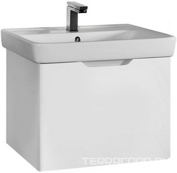 Тумба подвесная "Tiny"-50, 1 ящик, БЕЗ раковины, цв.белый XX