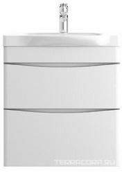 Тумба подвесная Like, 65x45x65 см, 2 ящика, БЕЗ раковины, цв.белый XX