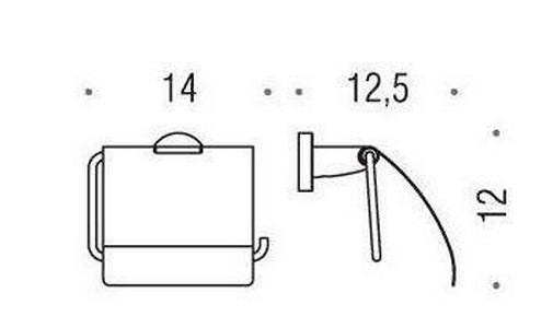 Держатель т/б, с крышкой (цв.хром),  ZZ Colombo Basic В2791