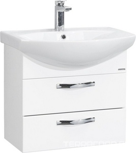 Тумба  65 M подвесная 594*542*310, цвет белый глянец, без раковины Смайл 65 ZZ Aquaton Ария 1A123301AA010