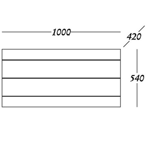 Тумба 100х42хh54см, подвесная, под раковину, (цв.),  ZZ La Beaute Yonne BY2