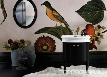 Тумба напольная 590х500хh750мм, под раковину 700мм, две распашные двери, (цв.  глянец),  ZZ Simas Lante LAM70 nero