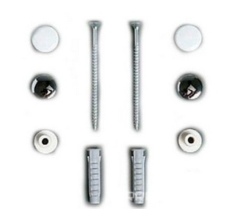 Комплект креплений к полу для чаши унитаза / биде (заглушки пластик. цв. хром и белые в компл.) Simas ZZ Simas Универсал F 90