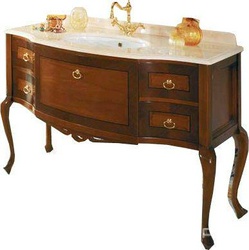 Тумба под раковину и столешн., 127хh84х57см, 4 мал., 1 большой выдвижн. ящики, (орех светлый, ручки тип "А", цв.бронза), Savoy Z XXZ