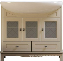 Тумба напольная Омега-90, 910x866x505 мм, цвет слоновая кость, БЕЗ раковины Альфа 90 XX