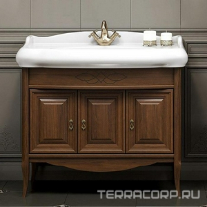 Тумба напольная  100, 1000x912x535 мм, цвет светлый орех, БЕЗ раковины Виктория 100 ZZ Opadiris Лоренцо Z0000007095