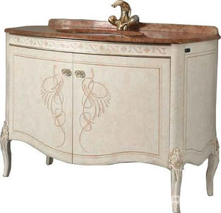 Тумба под раковину, 110,5хh84х58,5см, две распашные двери, с внутр. ткан. обивкой, ручки цв. хром,  ZZ Labor Legno Hermitage HEPL 113 ARGV