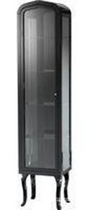Шкаф-пенал напольный 400х300хh1800мм, стеклянная дверца петли слева, 4 полочки, (цв.  глянец),  2 ZZ Devon & Devon Dancer DEDANCER2 DEEP BLACK SX