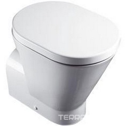 Унитаз напольный, пристенный 58х37хh48см, (БЕЗ сиденья), для установки со скрытым в стене смывным бачком., крепления к полу в компл., VersoComfort XX