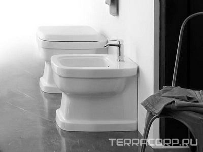 Унитаз пристенный 54х37хh41,5см, установка со скрытым бачком смыва, без сиденья, и креплен.к полу, (цв. белый)  ZZ Simas Evolution EVO01