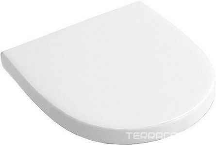 Сидение с крышкой для унитаза, плавное закрывание, шарниры хром (01 white),  ZZ Villeroy & Boch Lifetime 9M02S101