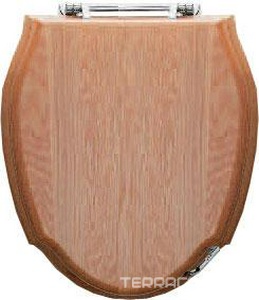 Сиденье для унитаза, массив дуба, светлый, петли (хром)  ZZ Devon & Devon Westminster IBSEQUEWCR