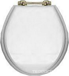 Сиденье для унитаза (цв. белый / петли цв. латунь)  KL Devon & Devon Rose 2IBSEBIARO