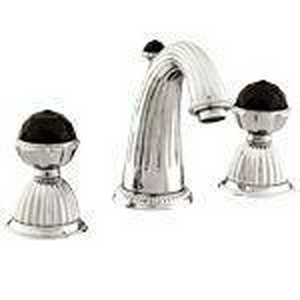 Смеситель для раковины на 3 отв. с д/к, (цв.хром/ручки black Swarovski cristal),  ZZ Mestre Artica 033201.N00.50