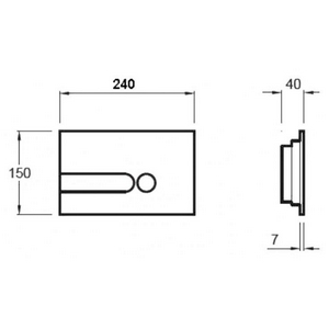 Клавиша двойного смыва для инсталляции, цвет хром ZZ Jacob Delafon Универсал E4326-CP