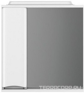 Зеркало-шкаф , 65x15x78 см, с подсветкой, левый,  цв.белый глянец ZZ AMPM Like M80MPL0651WG