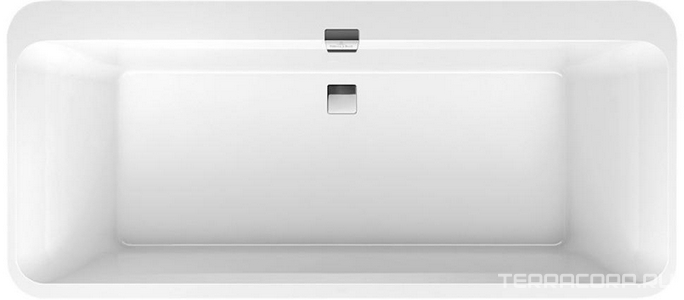 Ванна 1800х800хh450мм, отдельностоящая, (кварил цв.белый), панель цв.белый),(слив-перелив, крышки цв.белый и хром в компл.,),  ZZ Villeroy & Boch Squaro Edge 12 UBQ180SQE7PDV-01