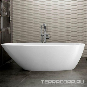 Ванна отдельностоящая 1645х741хh502мм, цв. белый, вулканический литой камень, (БЕЗ слива, на выбор: арт.K-12хх / K-17хх / K-40хх),  ZZ Victoria Albert Mozzano MOZ-N-SW-NO