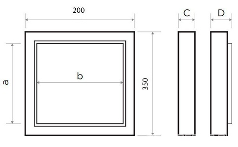 Люк сантехнический ревизионный  35(в)*20(ш) см, открывание нажатием, ключ для регулировки в комплекте ZZ Люкер AL-KR AL-KR 35/20
