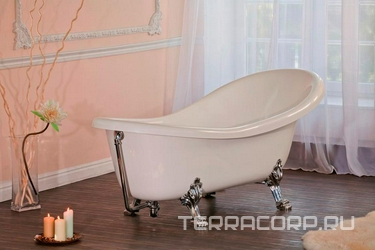 Ванна 175х80хh79см., (БЕЗ ножек и сифона), литьевой мрамор (цв. белый), Opera ZZ