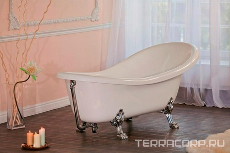 Ванна 175х80хh79см., (БЕЗ ножек и сифона), литьевой мрамор (цв. белый),  ZZ Romance Collection Opera 1750800790W