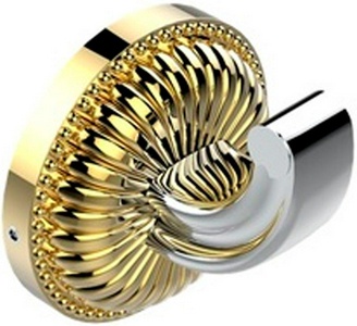 Крючок одинарный, маленький (цв. золото (Dore))  ZZ THG Cygne G31-F01-00508