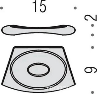 Мыльница настенная металл., (цв.хром),  Colombo Land B2801.000