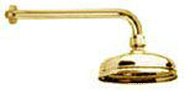 Душ верхний, стационарный, лейка d 20см, настенный монтаж, (кронштейн 30см, декор чашка в компл.), (цв. золото), 3M ZZ 3M Piccadilly 0495 DD