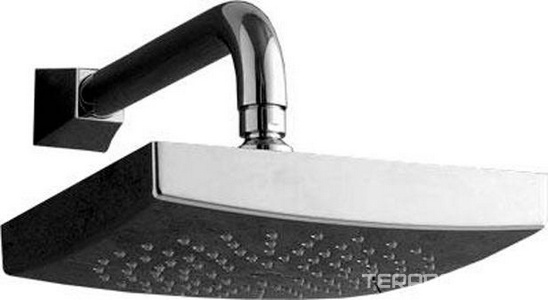 Верхний душ: лейка 20х20см, стеновой кронштейн 25,5см (хром)  ZZ Devon & Devon Time TIME240CR